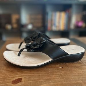 Croft & Barrow Sandals, Black, Size 10